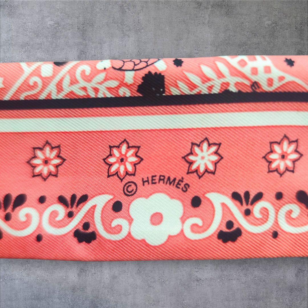 【極美品】HERMESエルメスツイリー PEUPLE DU VENT風の民ピンク