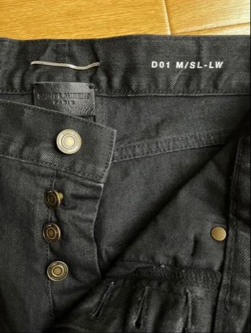サンローラン コーティングスキニーデニム エディ ダークコア archive
