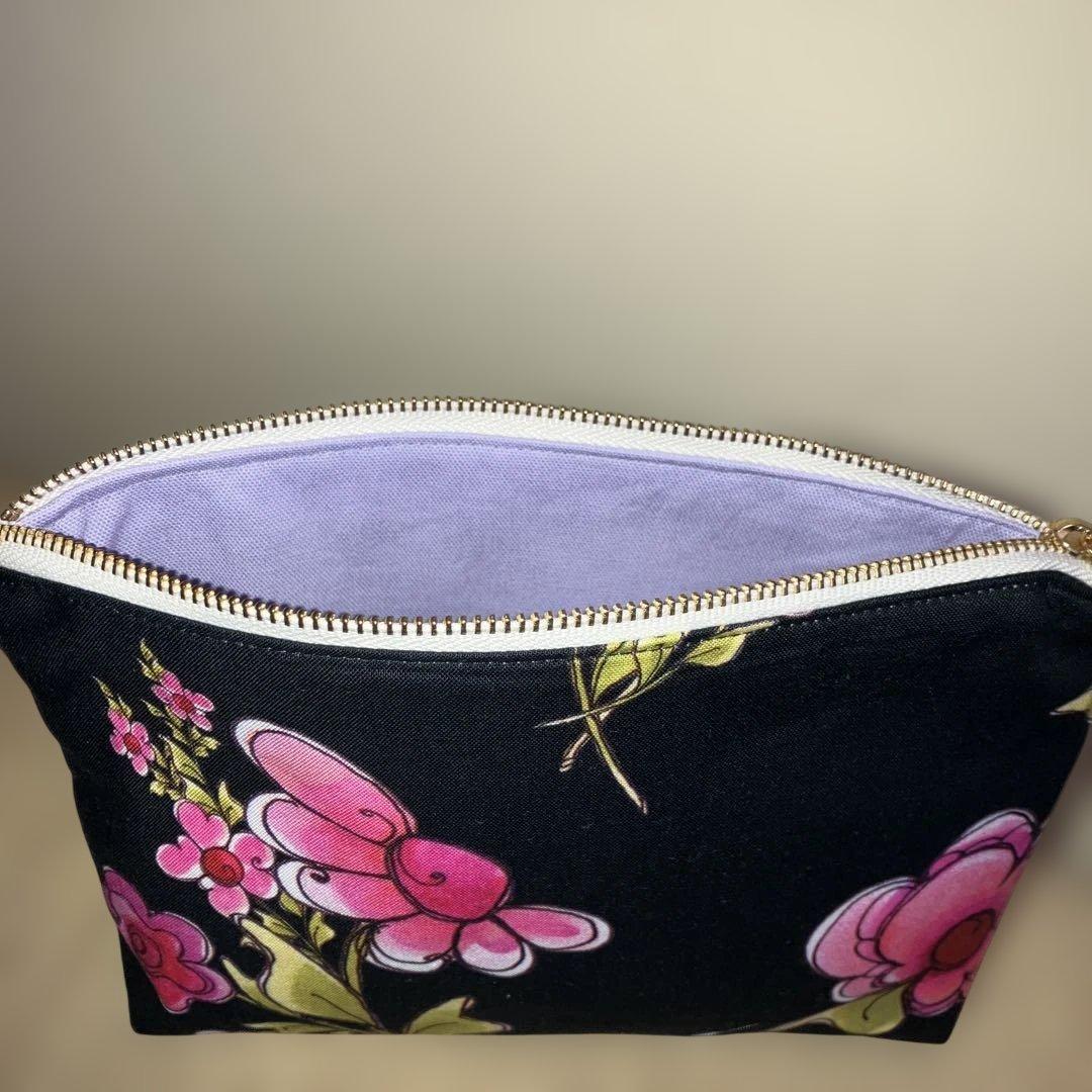 トートバッグ ポーチ付きハンドメイド ロラライハリス Jumbo Flower