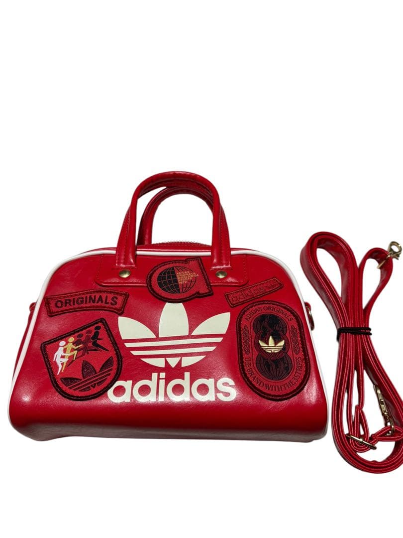 希少！】adidas originals ミニボウリングバッグ レッド - メルカリ