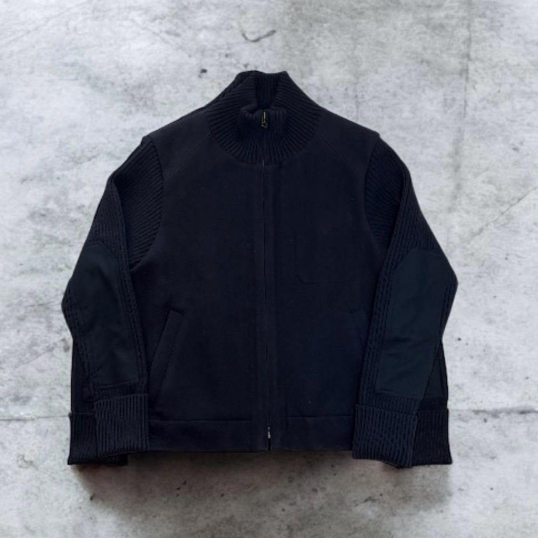 old GAP ブルゾン ドライバーズニット ネイビー エルボーパッチ xs