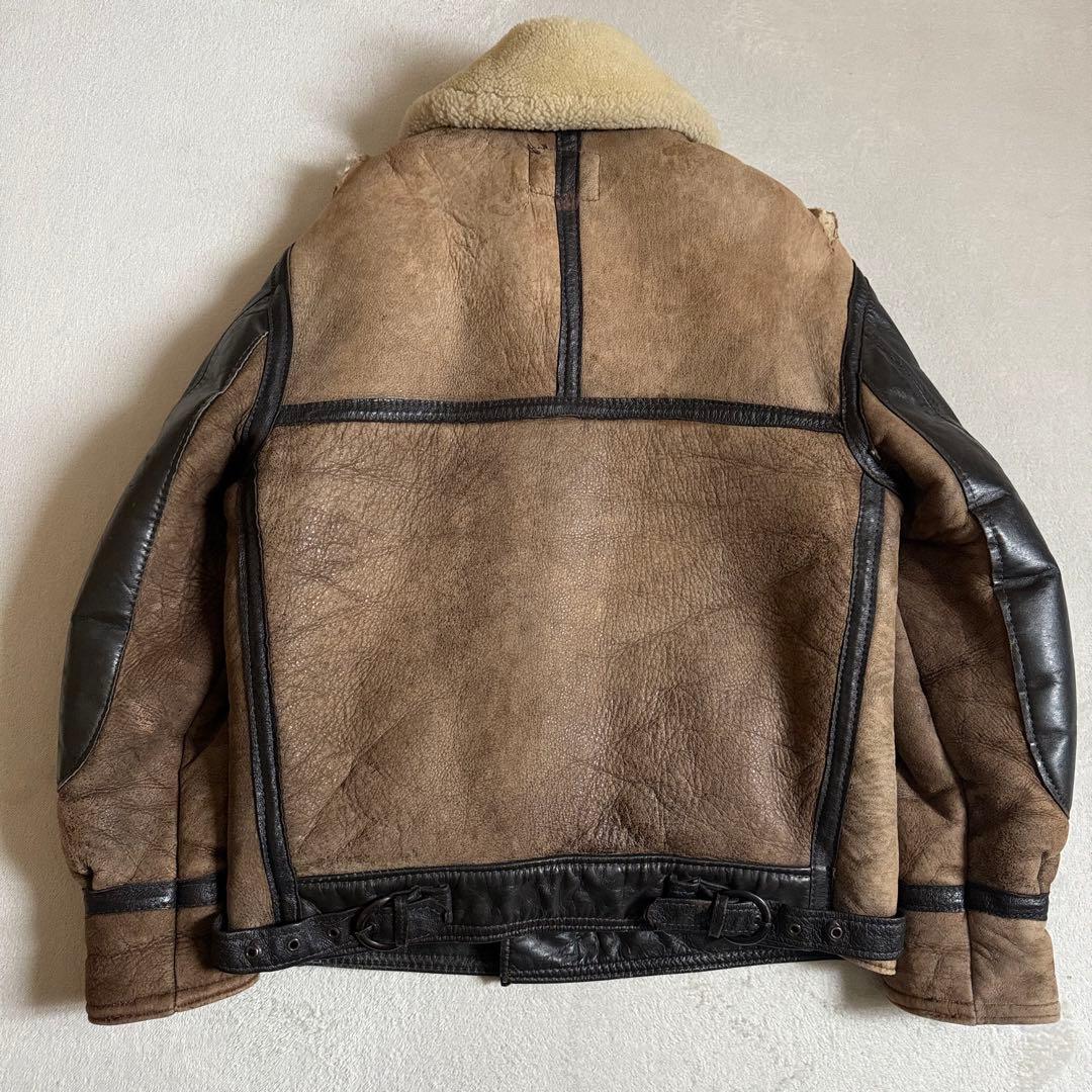 Schott B-3 大戦 フライトジャケット シープスキン ブラウン 難あり