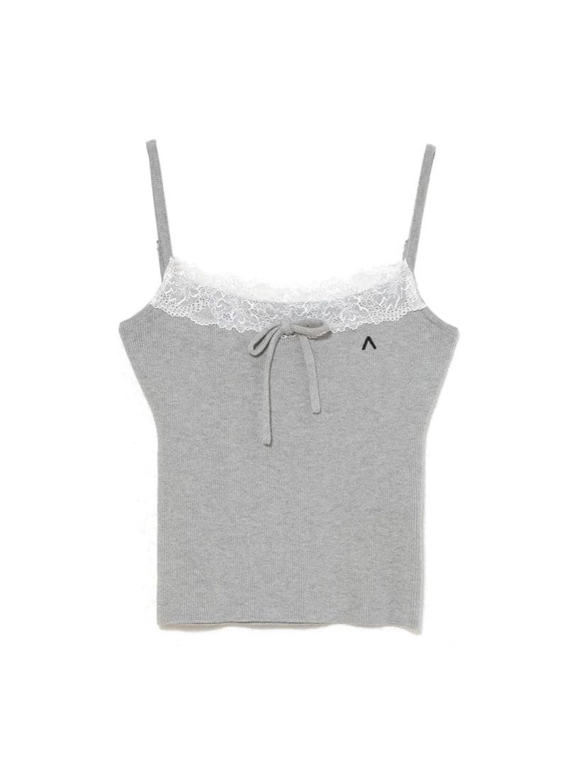 andmary Cachecoeur lace set tops gray - メルカリ