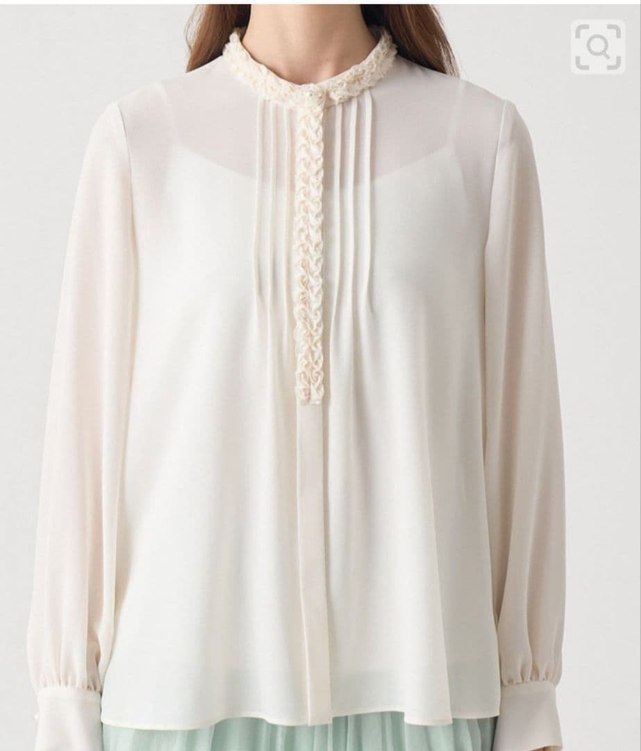 NagiSa-yo　ジョーゼットテクニカル刺繍 ブラウス Eternal Line 2026】ジョーゼットテクニカル刺繍