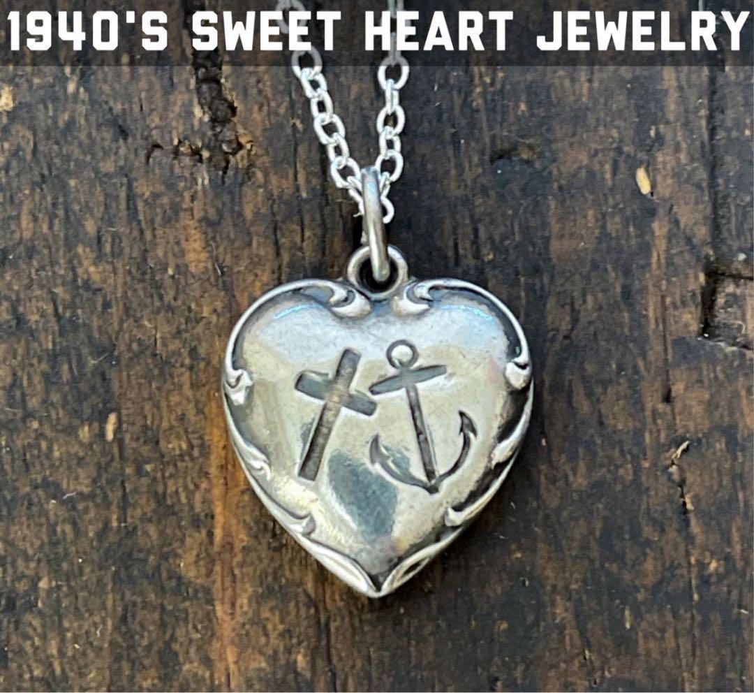 40s 大戦 アンカークロス スウィートハートジュエリー ヴィンテージ