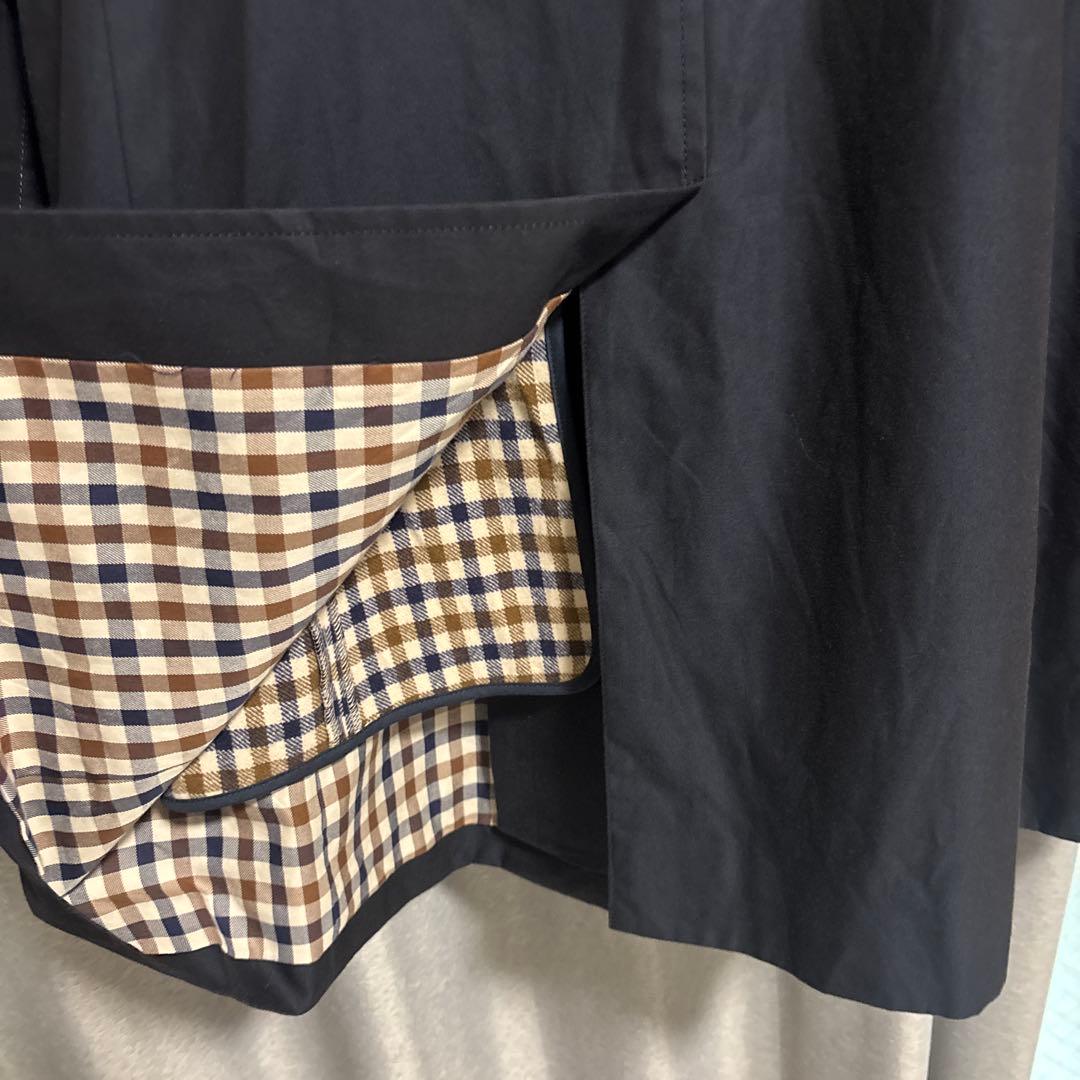 アクアスキュータム ステンカラーコート ライナー付 M