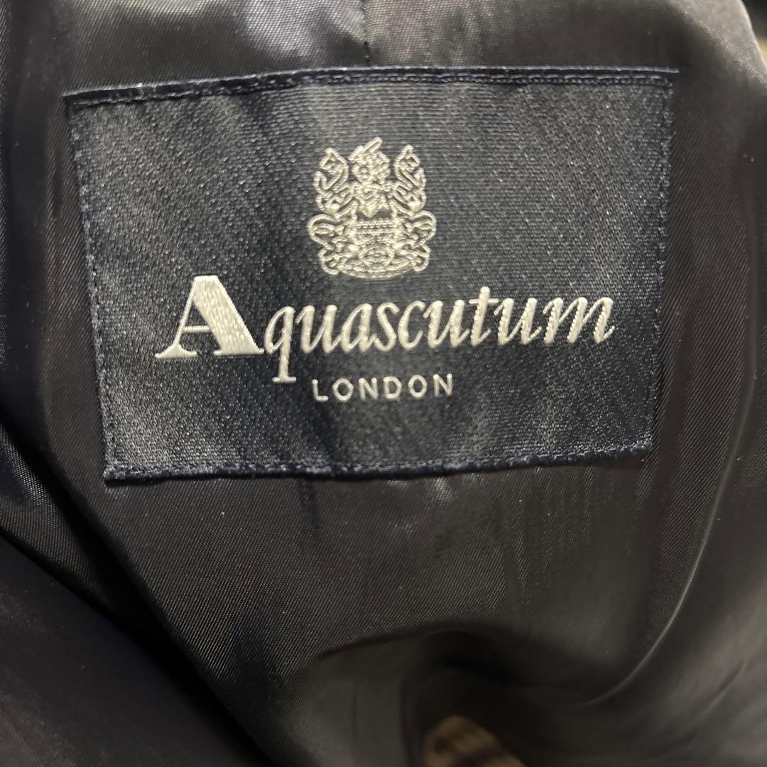 アクアスキュータム ステンカラーコート ライナー付 M