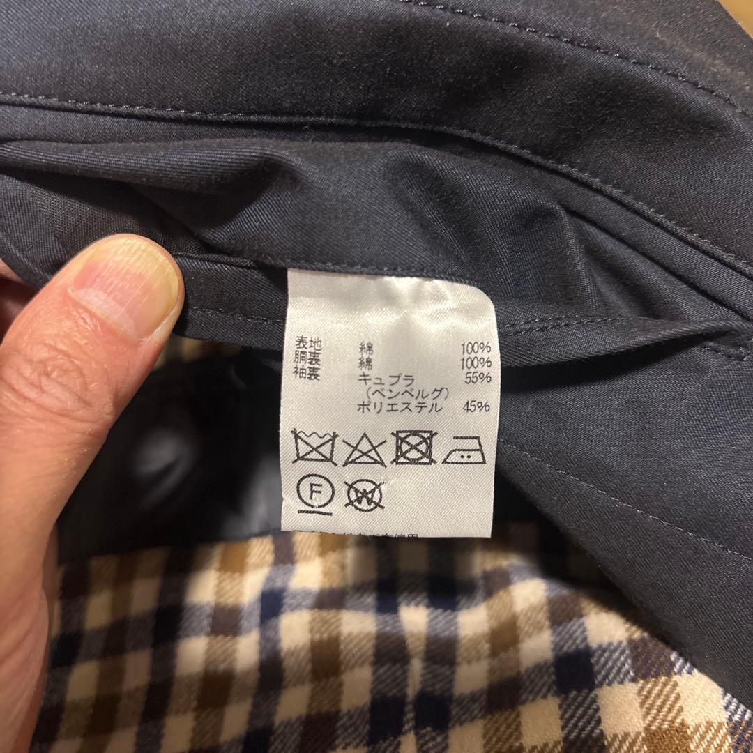 アクアスキュータム ステンカラーコート ライナー付 M