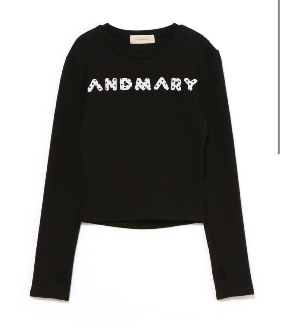 トップス Mary logo pattern tops andmary ANDMARY】Mary logo pattern tops