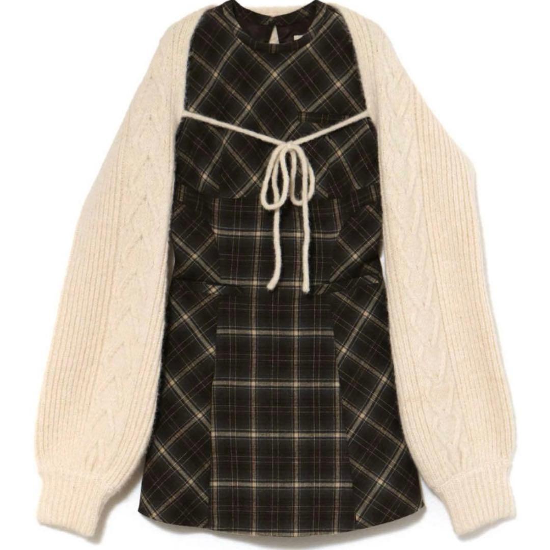 ワンピース andmary Mimi check set mini dress df13ff955af84693aba747fa2cce7f