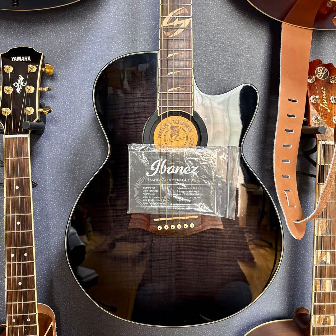 美品【トランスギター】IBANEZ AEG24-Ⅱ 単板、美しい虎目（値下げ中）