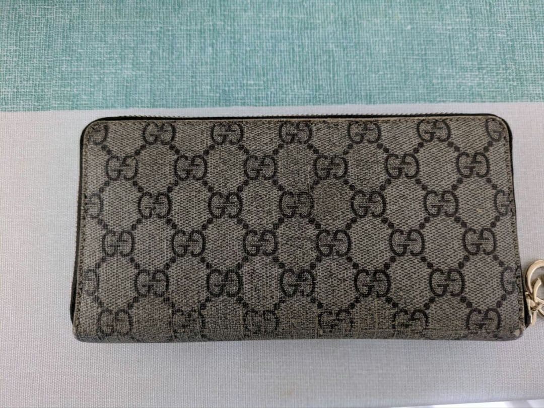 GUCCI GGパターン 長財布 グレー - メルカリ