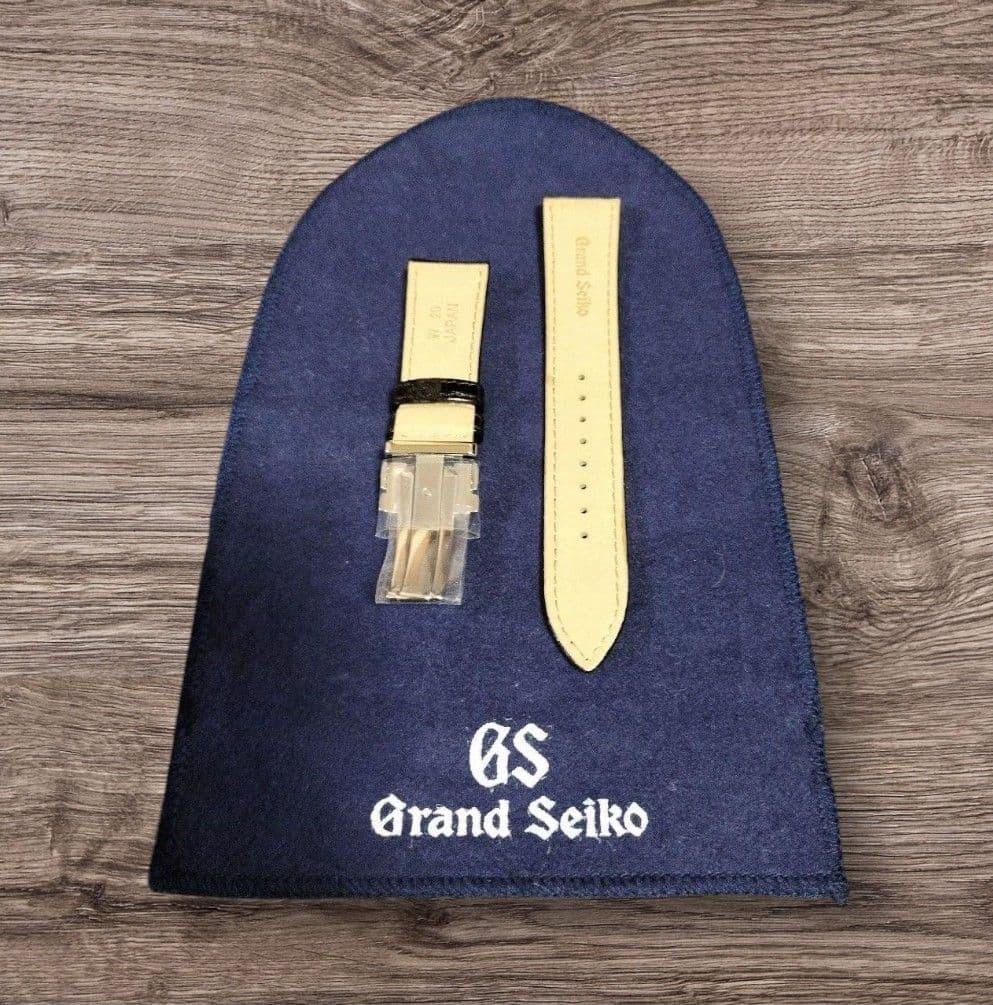 希望額があったら…☆レザーベルト 純正 黒 グランドセイコー クロコ