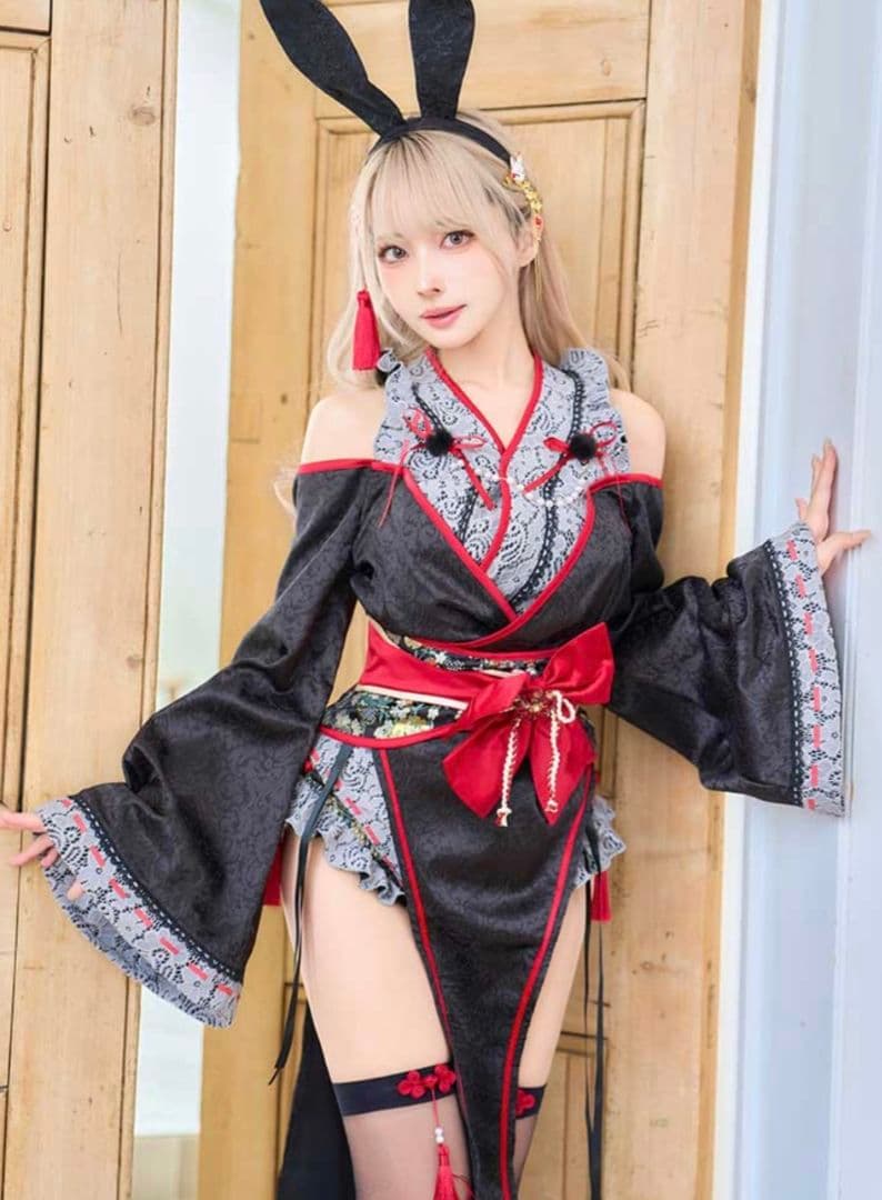 Malymoon マリームーン ロングスリット巫女バニー ブラック - メルカリ