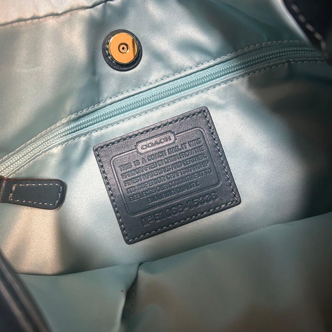 00s archive old Coach Leather Chain Bag - メルカリ