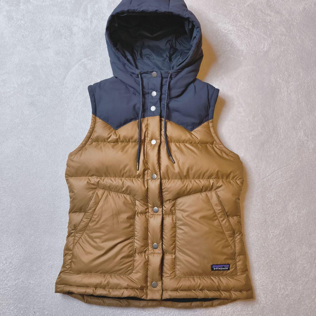 パタゴニア レディース ビビー・フーデッド・ダウンベスト M ネイビー