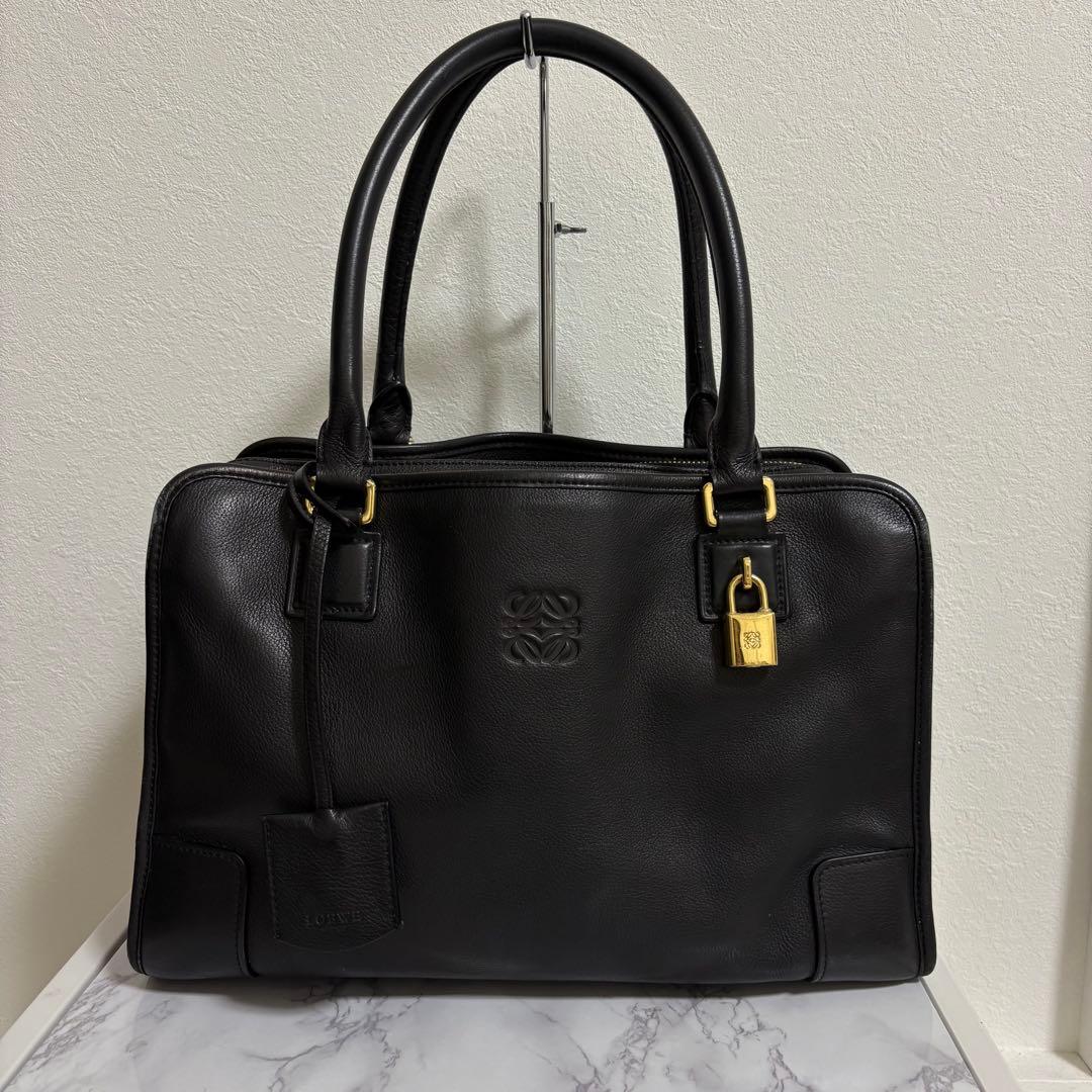 LOEWE ロエベ アマソナ35 アナグラム ハンドバッグ ミニボストンバッグ