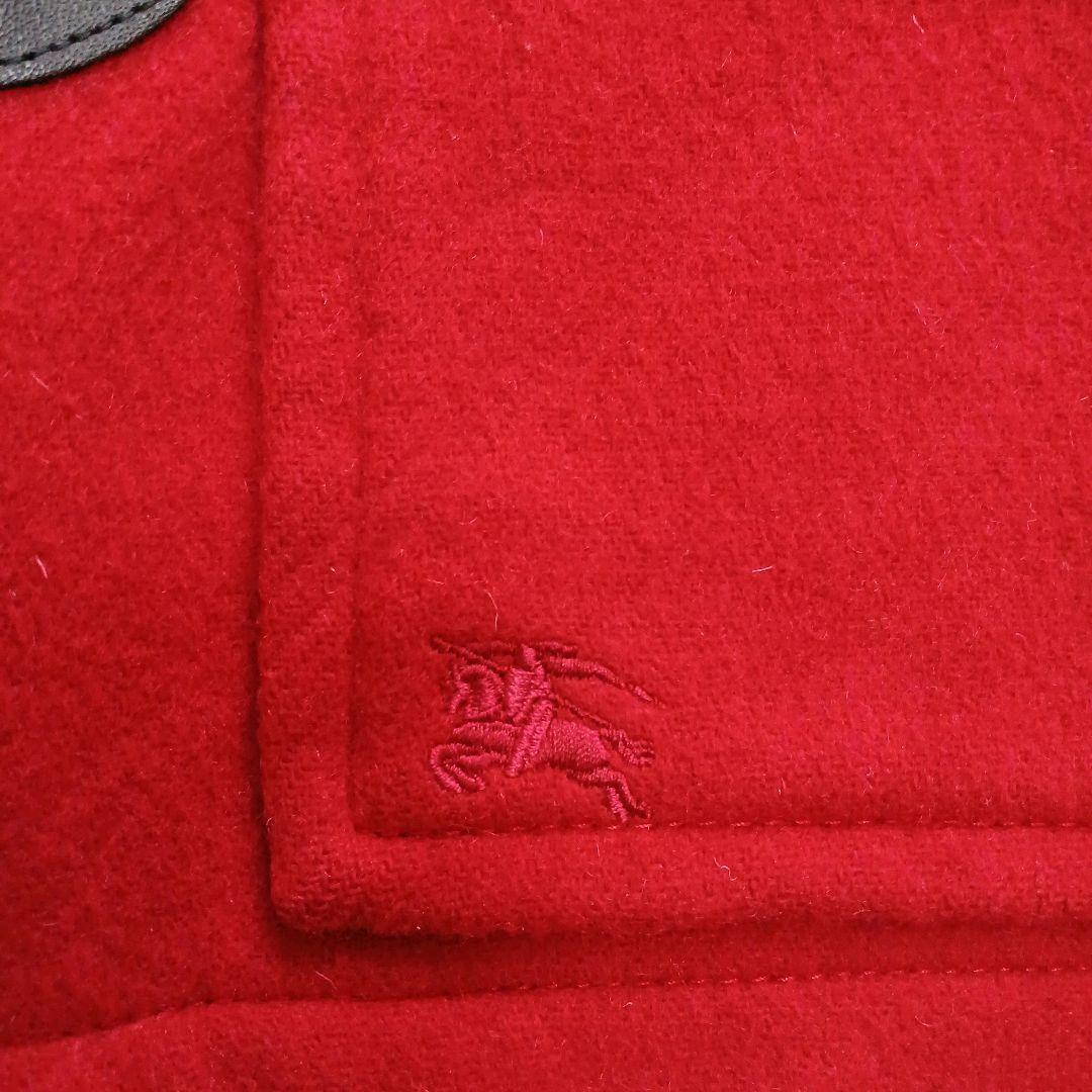 バーバリー キッズダッフルコート メガチェック ホースロゴ 牛革トグル