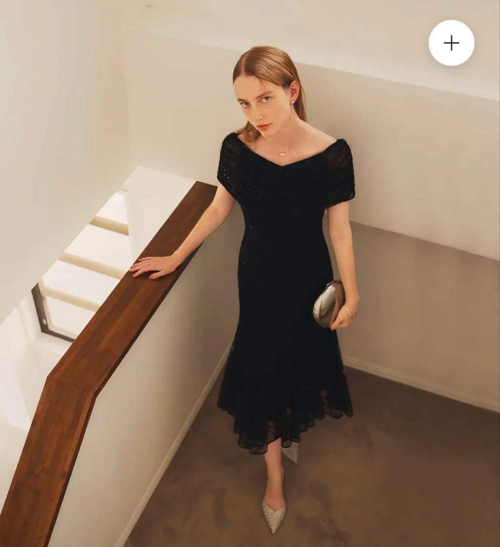 LEJA2WAYレース花柄オフショルダーマーメイドワンピースドレス結婚式同窓会