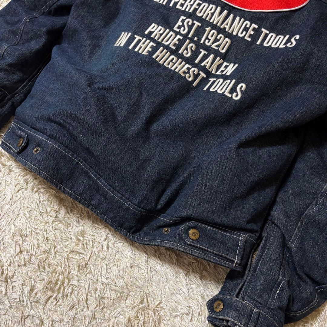 スナップオン Snap-on デニム バイクジャケット 中綿 冬 ライディング