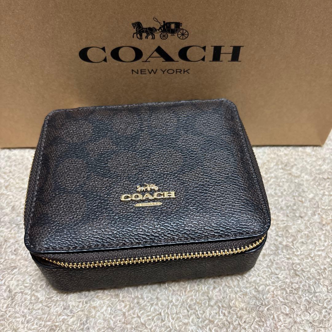 coachコーチ ジュエリー ボックス・シグネチャー キャンバス