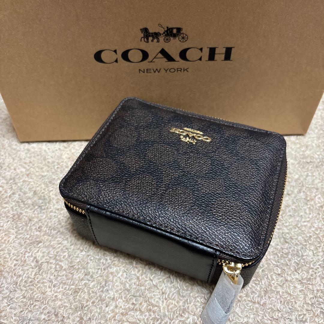 coachコーチ ジュエリー ボックス・シグネチャー キャンバス