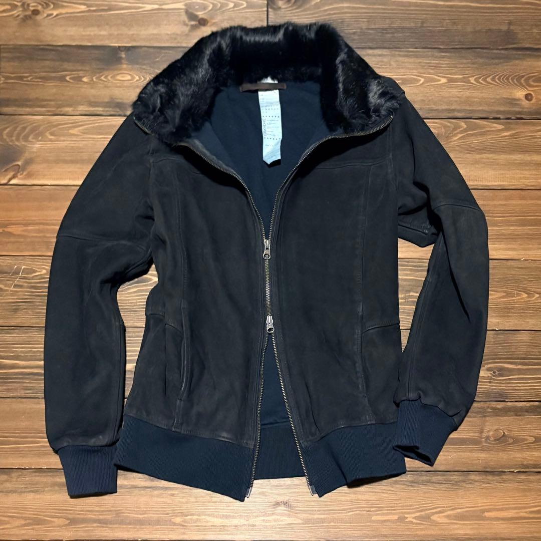 Leather jacket y2k 本革 00s archive ファー 短丈 - メルカリ