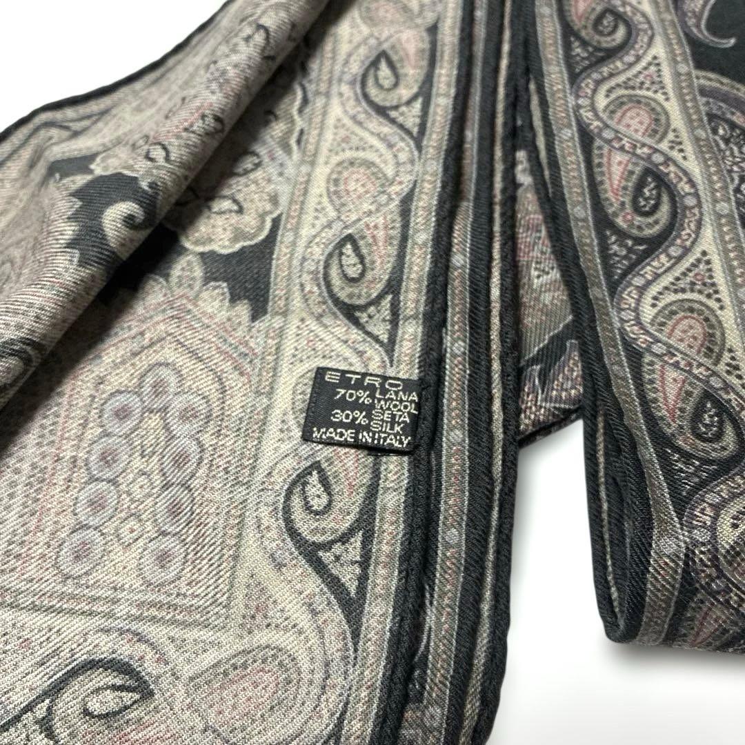 エトロ ETRO スカーフ ショール ペイズリー柄 ウール シルク