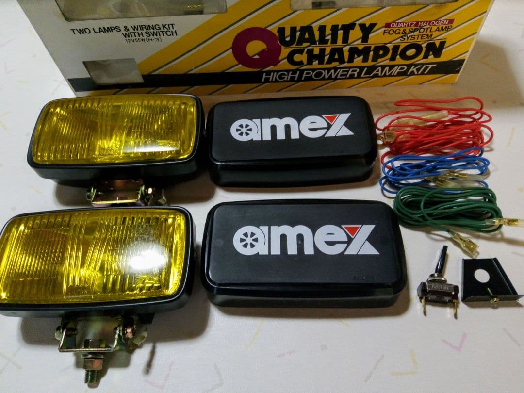 amex 角型イエローフォグランプ 12V 55W H3 - メルカリ