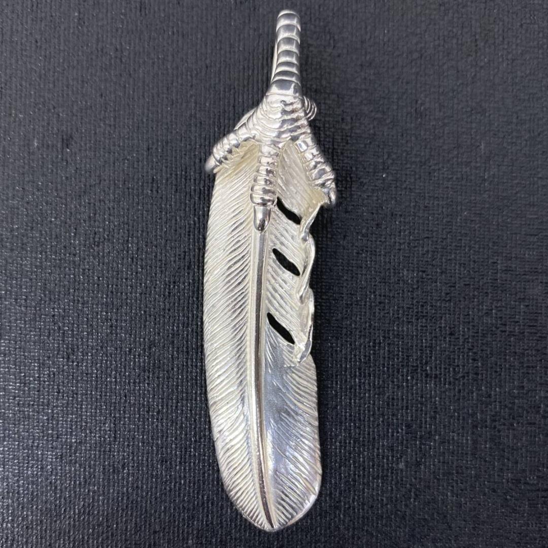 正規品 TADY＆KING シルバー 925 銀爪 特大 フェザー ペンダント