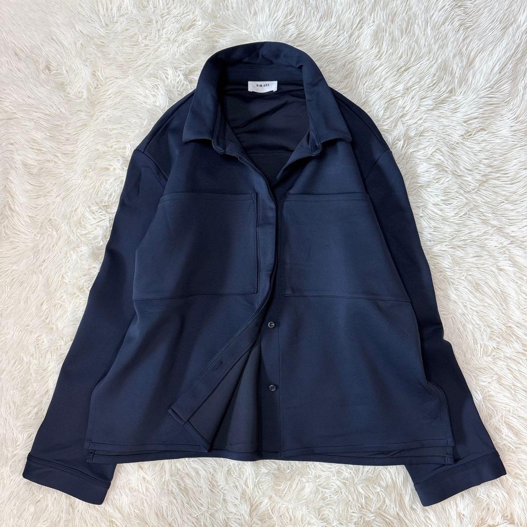 美品✨RIM.ARKリムアーク ビックシャツ ジャケット オーバー ネイビー
