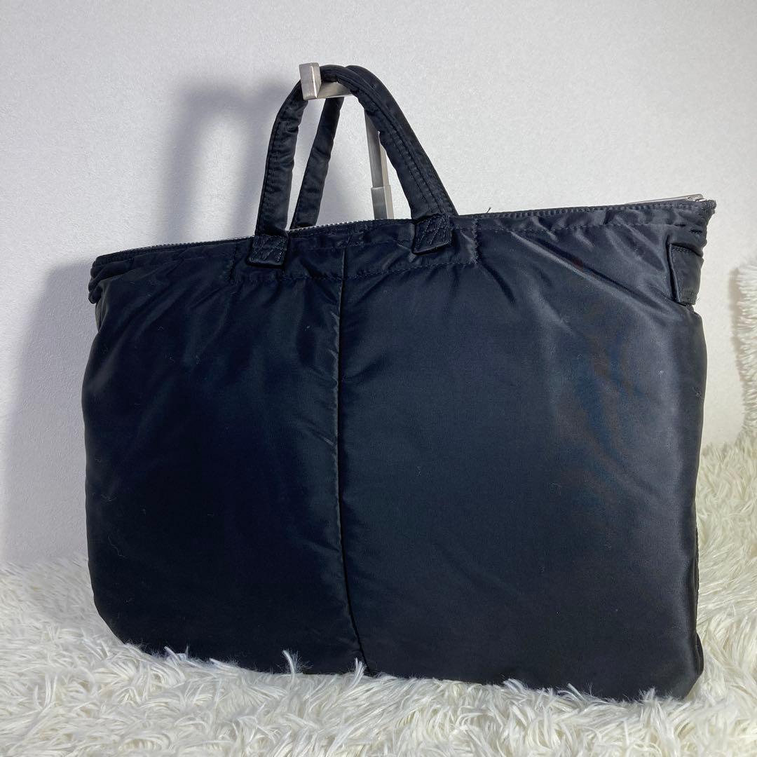 美品】 ポーター タンカー ブラック ブリーフケース A4 ビジネスバッグ