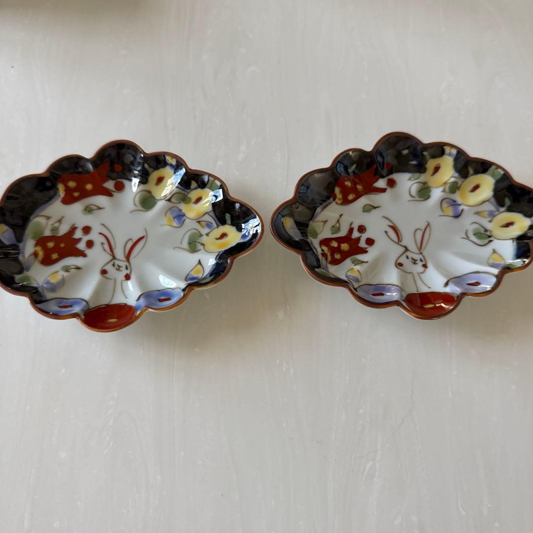 本日限定！価格！空萌工房　うさぎ　菱形小皿