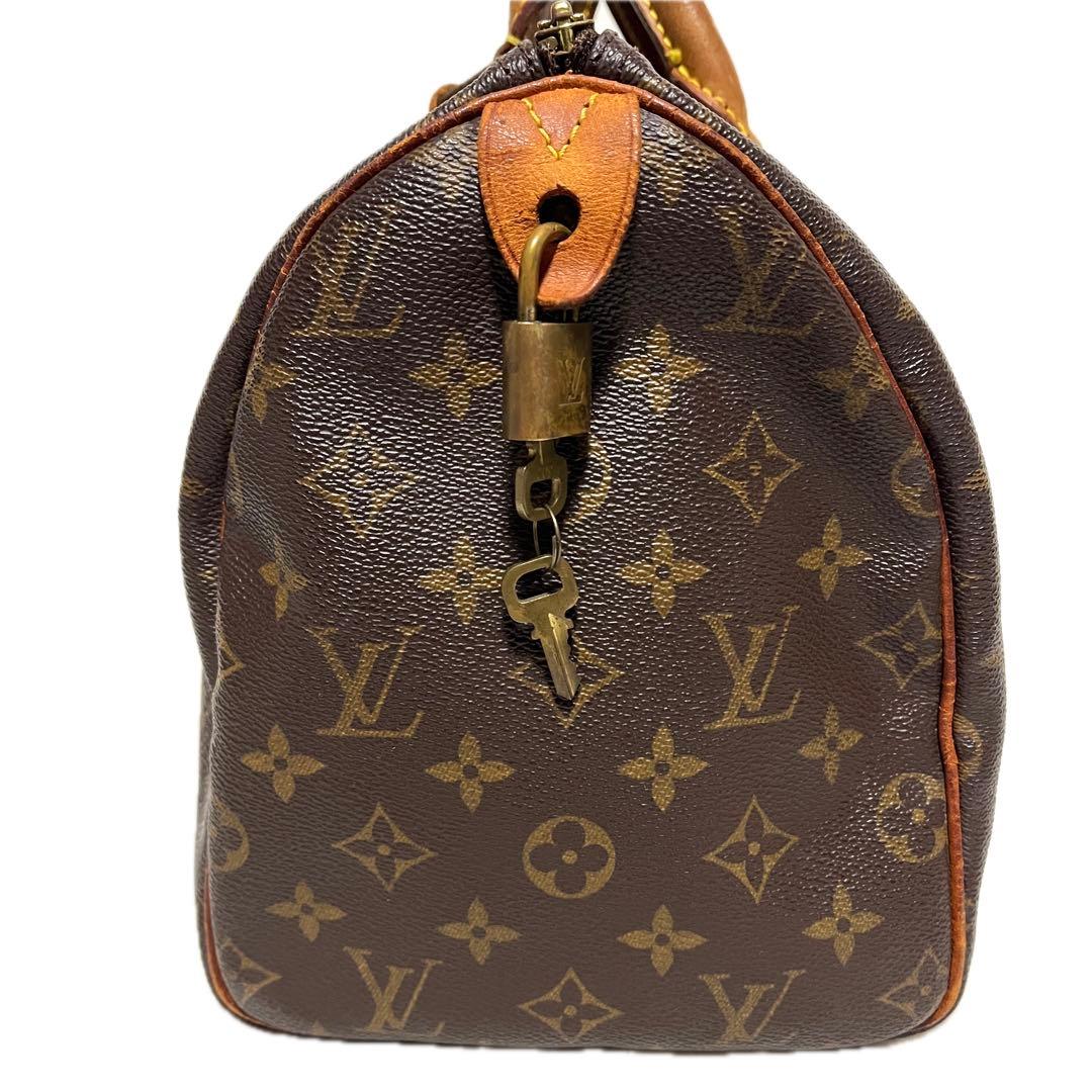 ルイヴィトン スピーディ30 モノグラム ミニボストンバッグ ブラウン