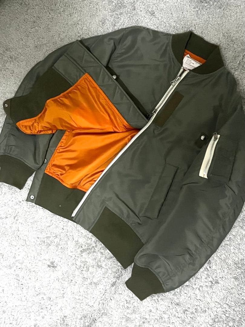 sacai ボンバージャケット ma1 25aw ほぼ未使用 値下有 - メルカリ