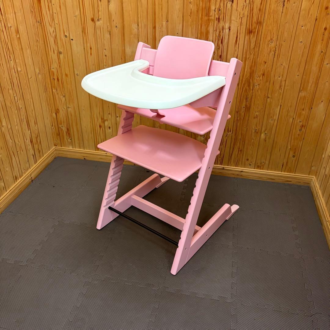 ストッケ トリップトラップ S/N6 ベビーセット付 ピンク ベビーチェア