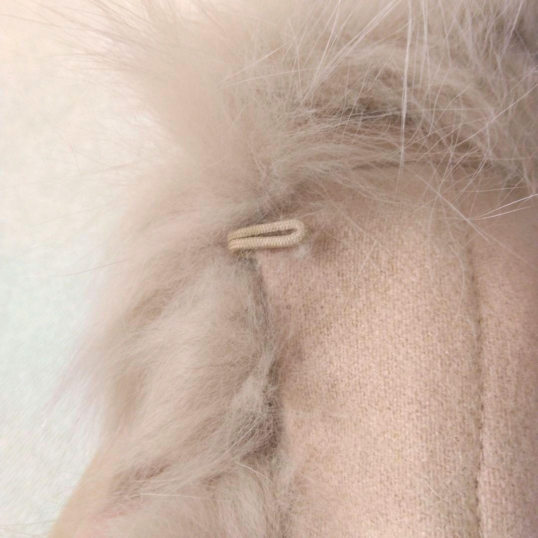 【SAGA FURS】ファー付き ケープコート✴ポンチョ✴カシミヤ100%✴毛皮