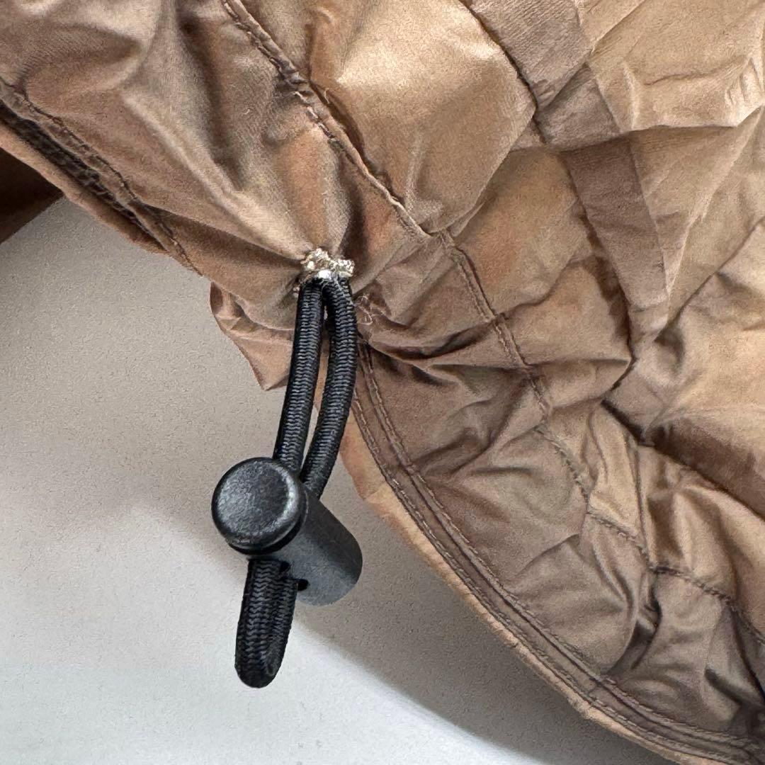 美品 レミレリーフ ブラウン フーディダウンジャケット ダウン90