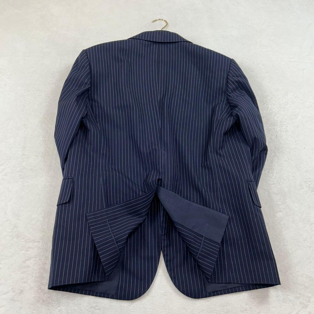K451 M ジバンシー 3ピース ストライプ柄 スーツ上下 ネイビー メンズ
