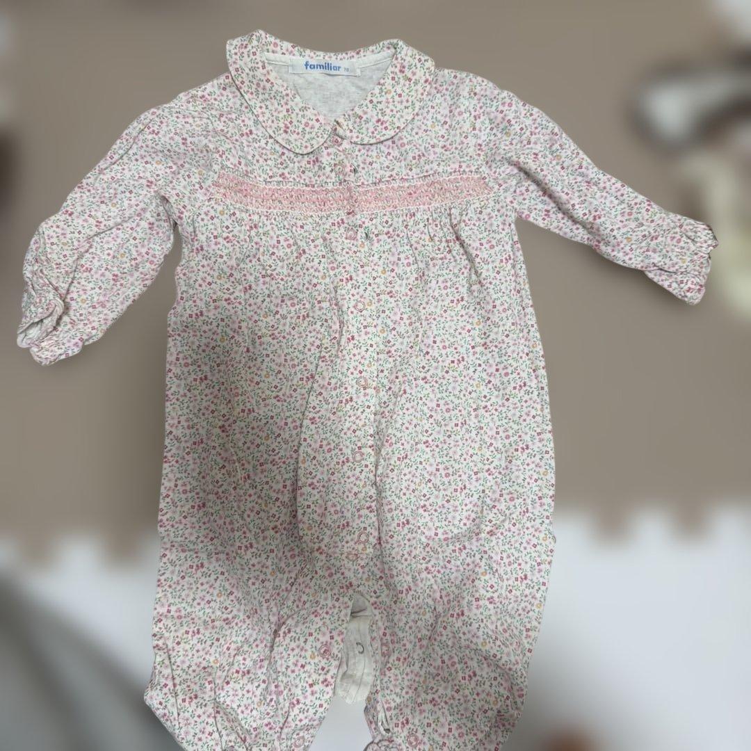 familiar 花柄ロンパース 70 - メルカリ