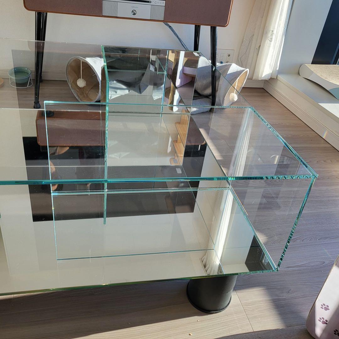 トム様専]NATTUZZI 高級イタリア製ガラスリビングテーブル