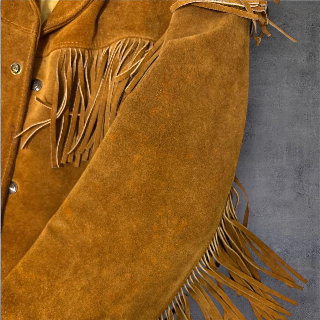 Schott WESTERN フリンジ スエードジャケット USA製 42 茶 - メルカリ