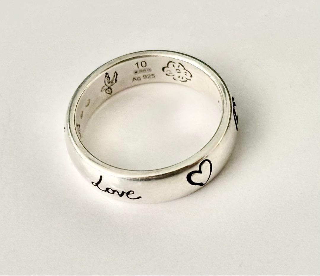 極美品】GUCCI Blind for LOVE ナローリング 10号 K107773978