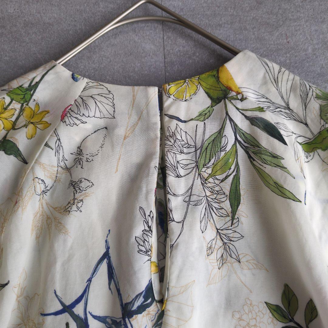 24ss トゥモローランド パピヨンフラワープリント パフスリーブ ブラウス