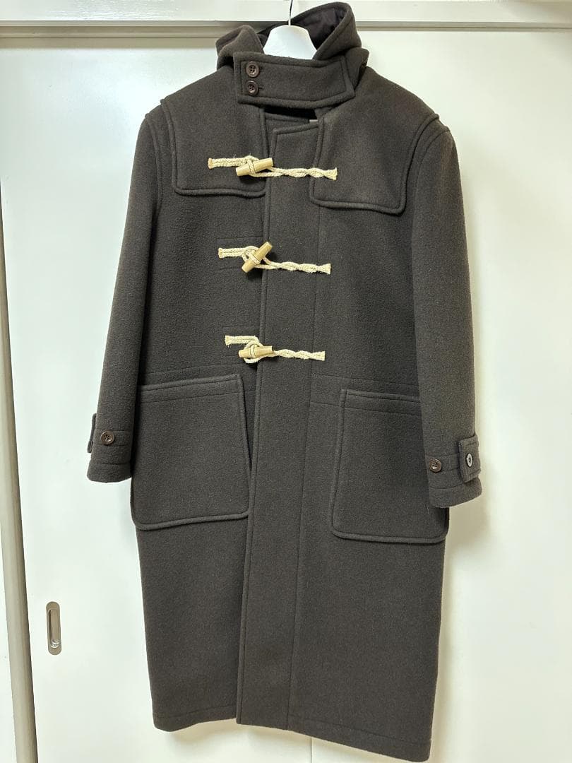 【美品】LENOウールカシミヤメルトンダッフルコート（ブラウン） カシミヤ混