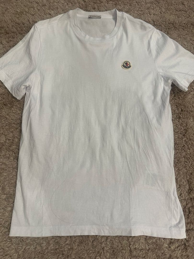 モンクレール　メンズ　TシャツMサイズ MONCLER モンクレール メンズ Tシャツ 091-8C00008-829HP FLOCKED LOGO