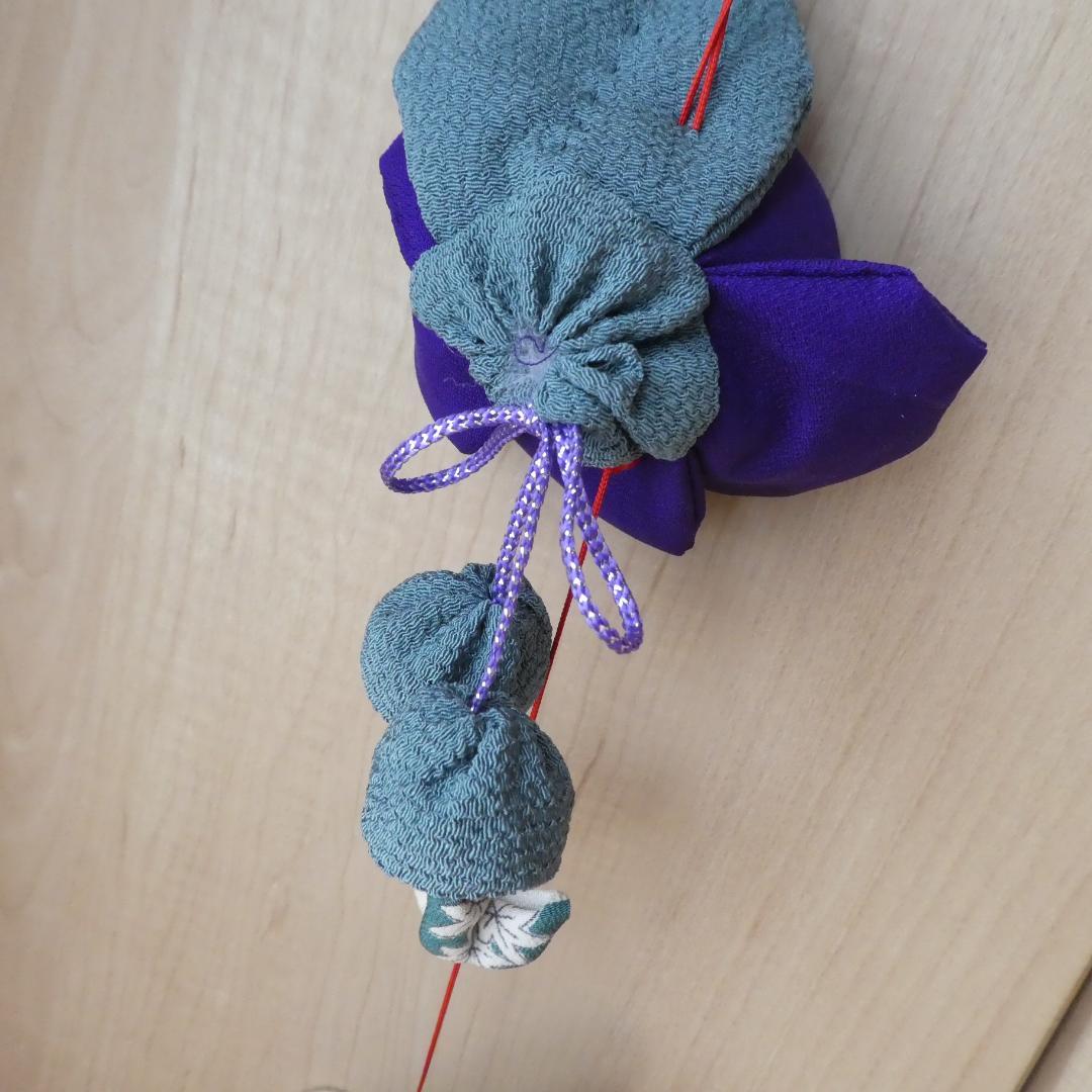 古布 正絹 吊るし雛 錦紗縮緬 アンティーク 疋田模様 さげもん 鬼しぼ