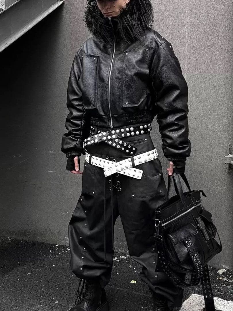 スタッズベルト パンク Opium ダークウェア y2k opiumグランジ - メルカリ