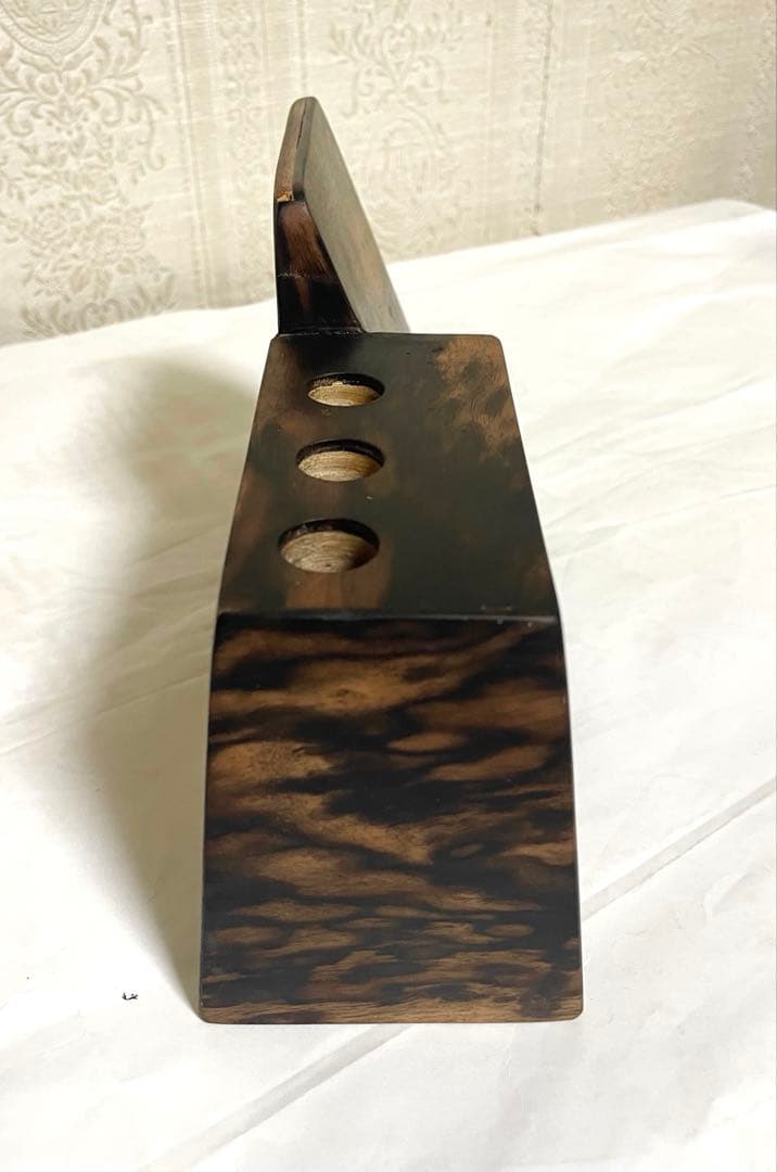 確認用品) 黒柿一体型ペン立てスマホスタンド - メルカリ