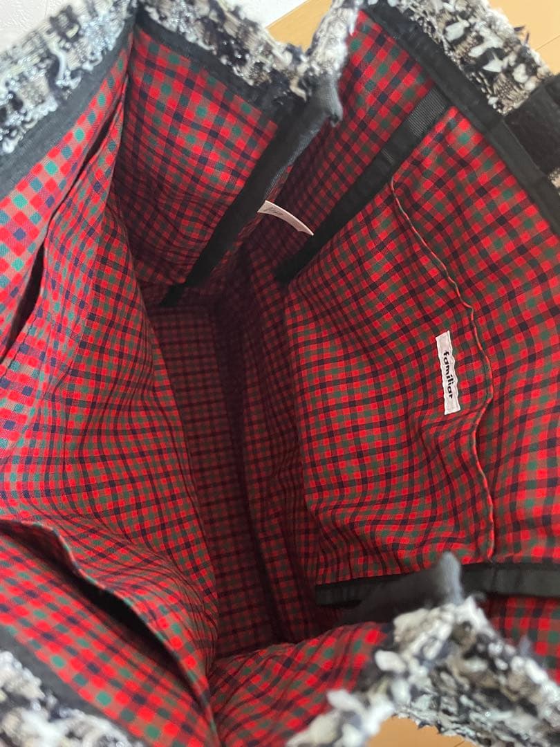 ファミリア familiar 限定バッグツイードトートバッグ